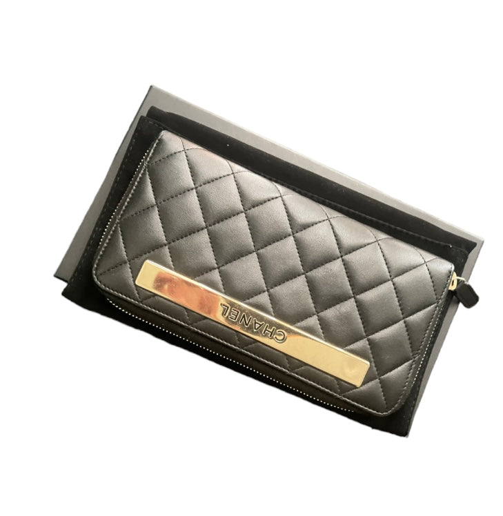 Chanel Black Zipper Wallet
