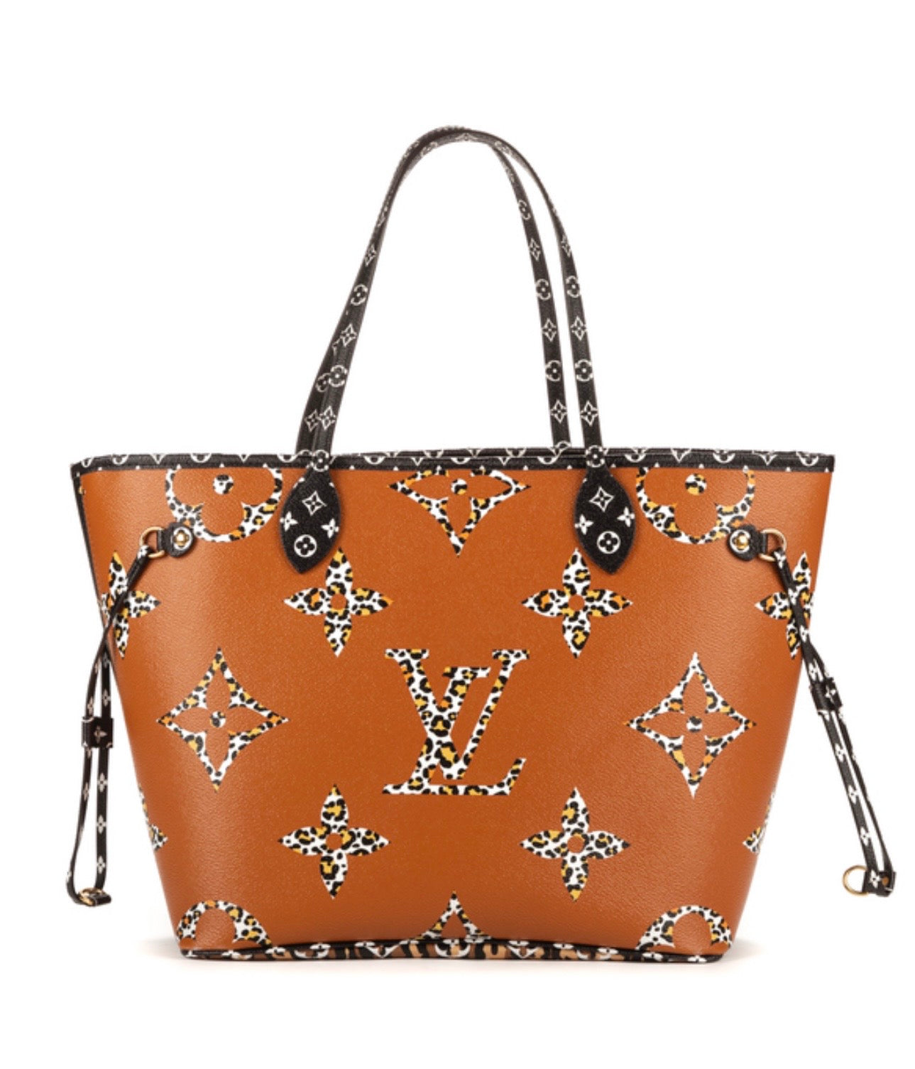 Louis Vuitton Jungle Neverful MM Black Canvas Shoulder Bag