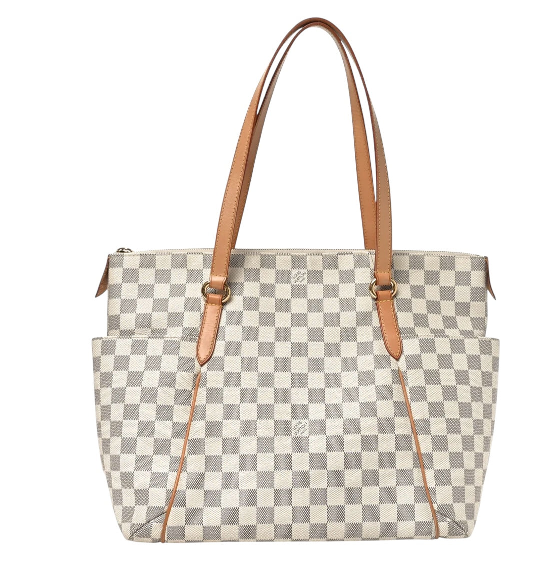 Louis Vuitton Azur Totally MM White Canvas Shoulder Bag