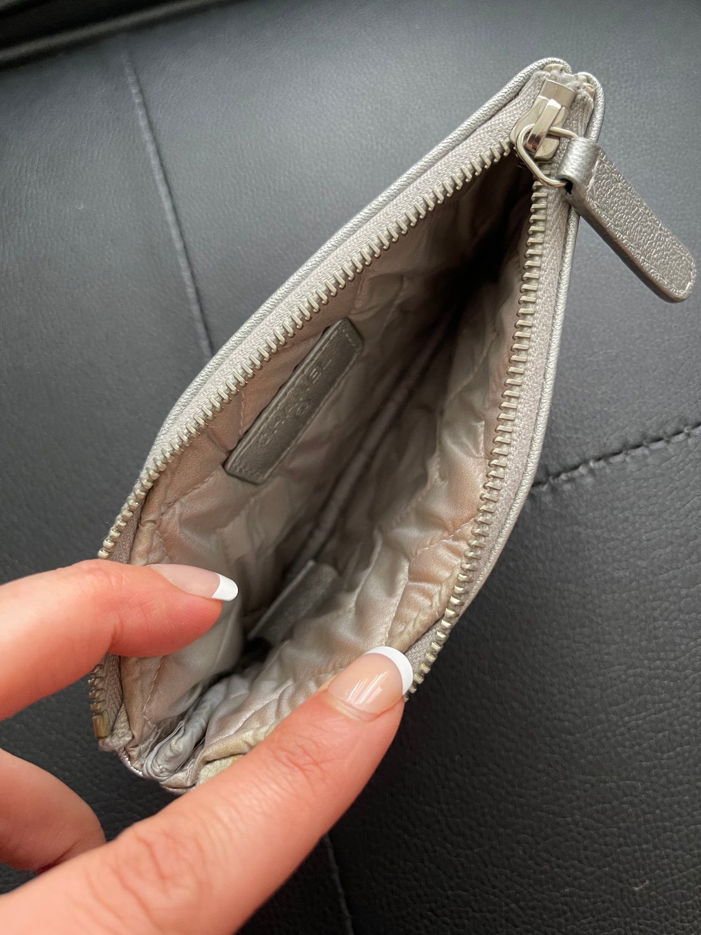 Chanel Silver Pouch