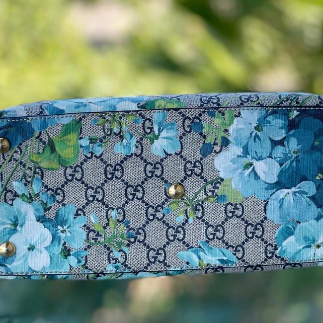 Blossom Large Blue Shoulder Bag