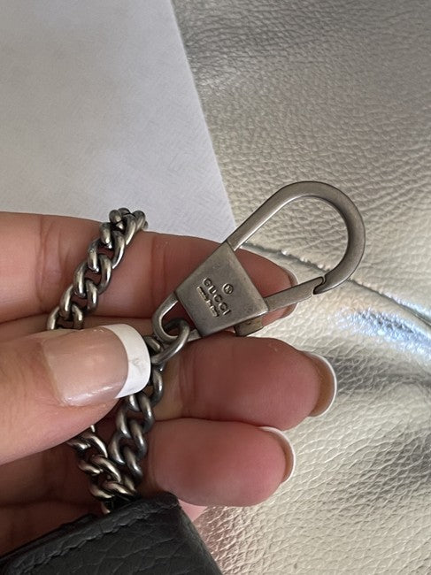 Clutch Dinosaur Super Mini Black Leather Cross Body Bag