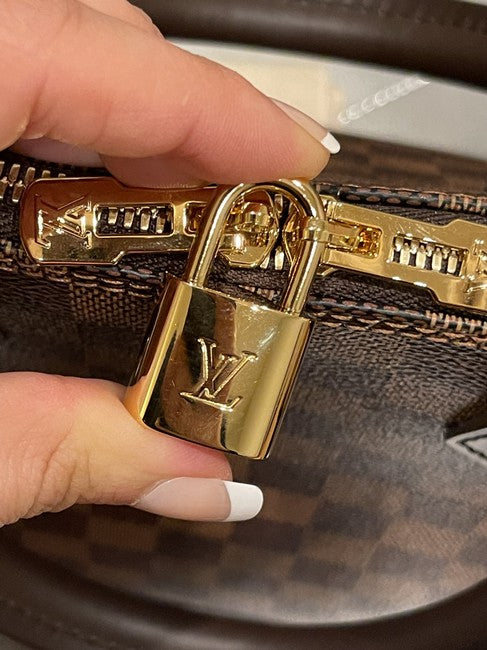 Alma Damier Pm Brown Satchel