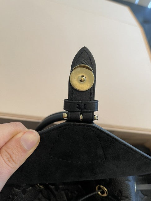 Louis Vuitton Montsouris Black Monogram Empreinte Leather Backpack