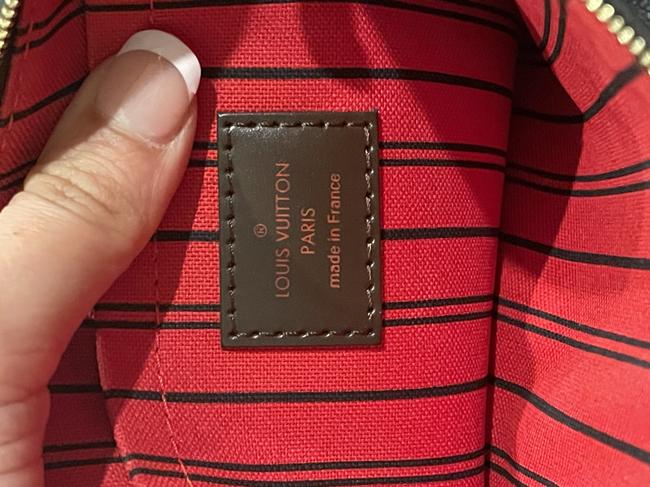 Louis Vuitton Neverfull Damier Pouch Brown Canvas Wristlet