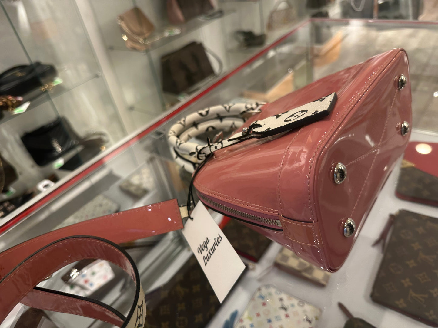 Louis Vuitton Patent Monogram Alma BB Limited Rose Blush