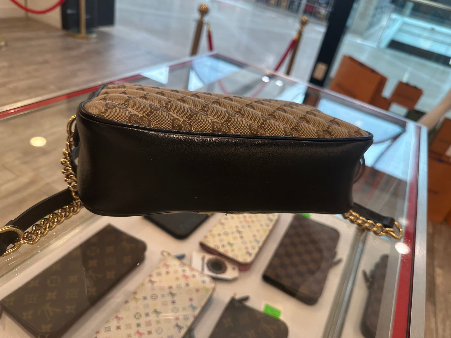 Gucci Monogram Canvas Crossbody Bag