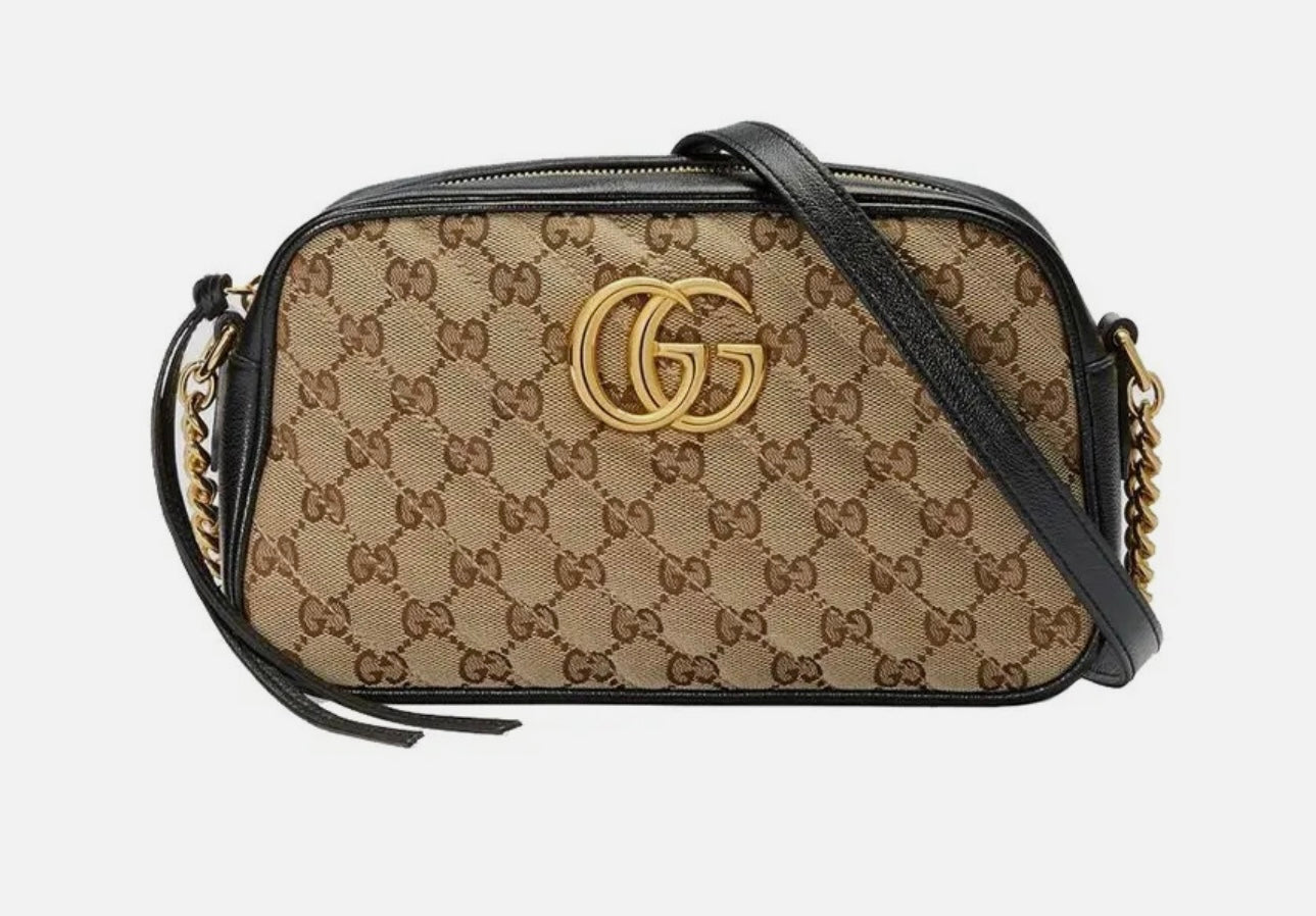 Gucci Monogram Canvas Crossbody Bag