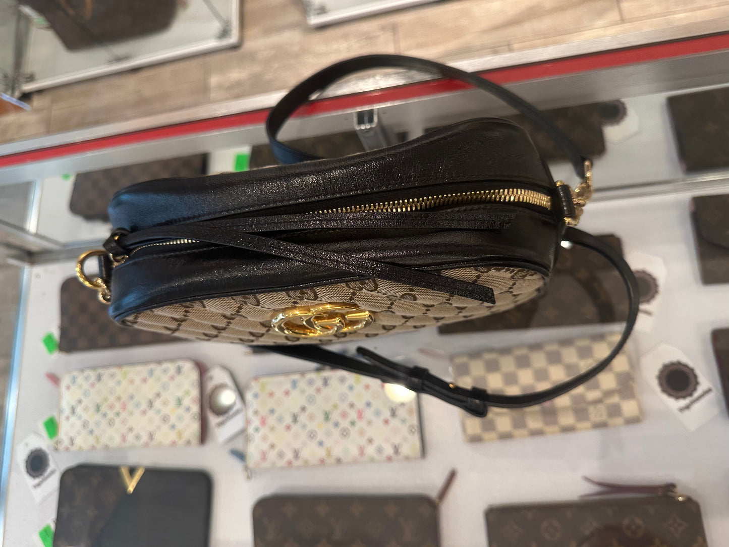 Gucci Monogram Canvas Crossbody Bag