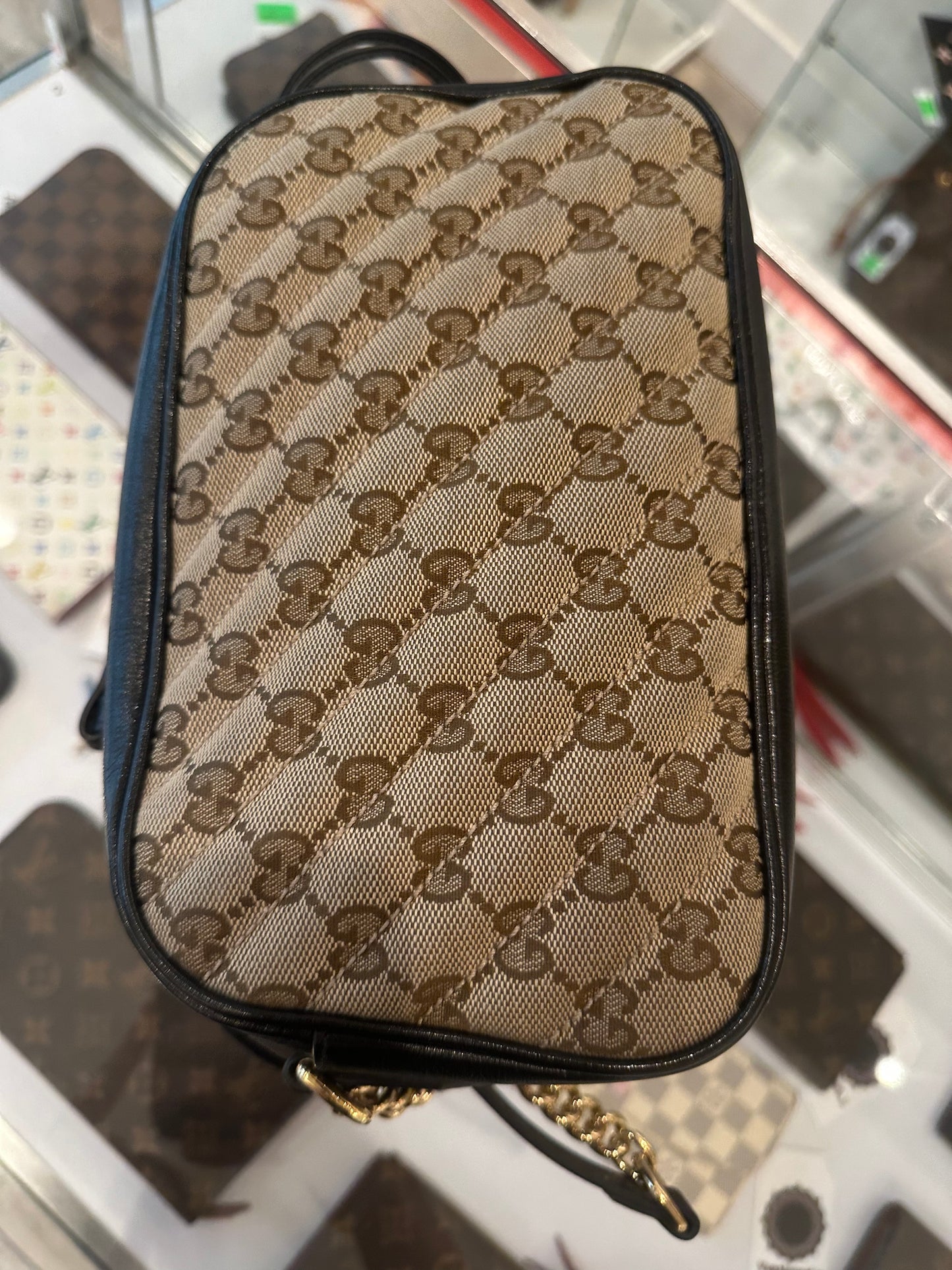 Gucci Monogram Canvas Crossbody Bag