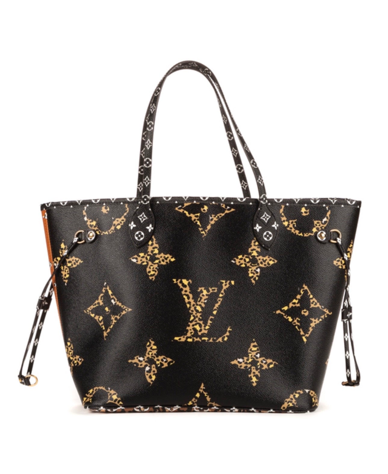 Louis Vuitton Jungle Neverful MM Black Canvas Shoulder Bag