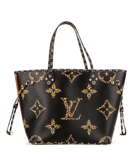 Louis Vuitton Jungle Neverful MM Black Canvas Shoulder Bag