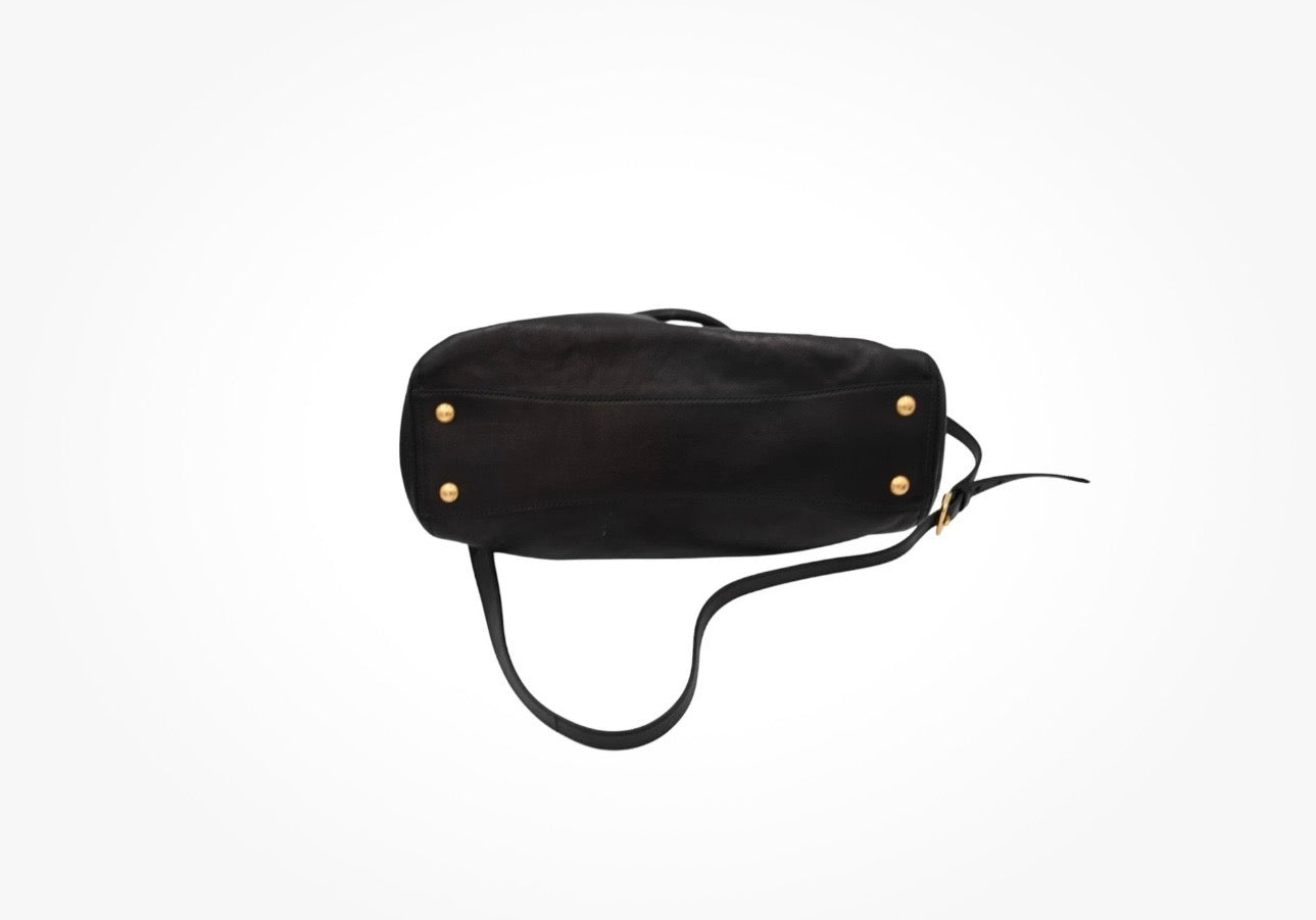 Prada Glace Calf Nero Top Handle Bag