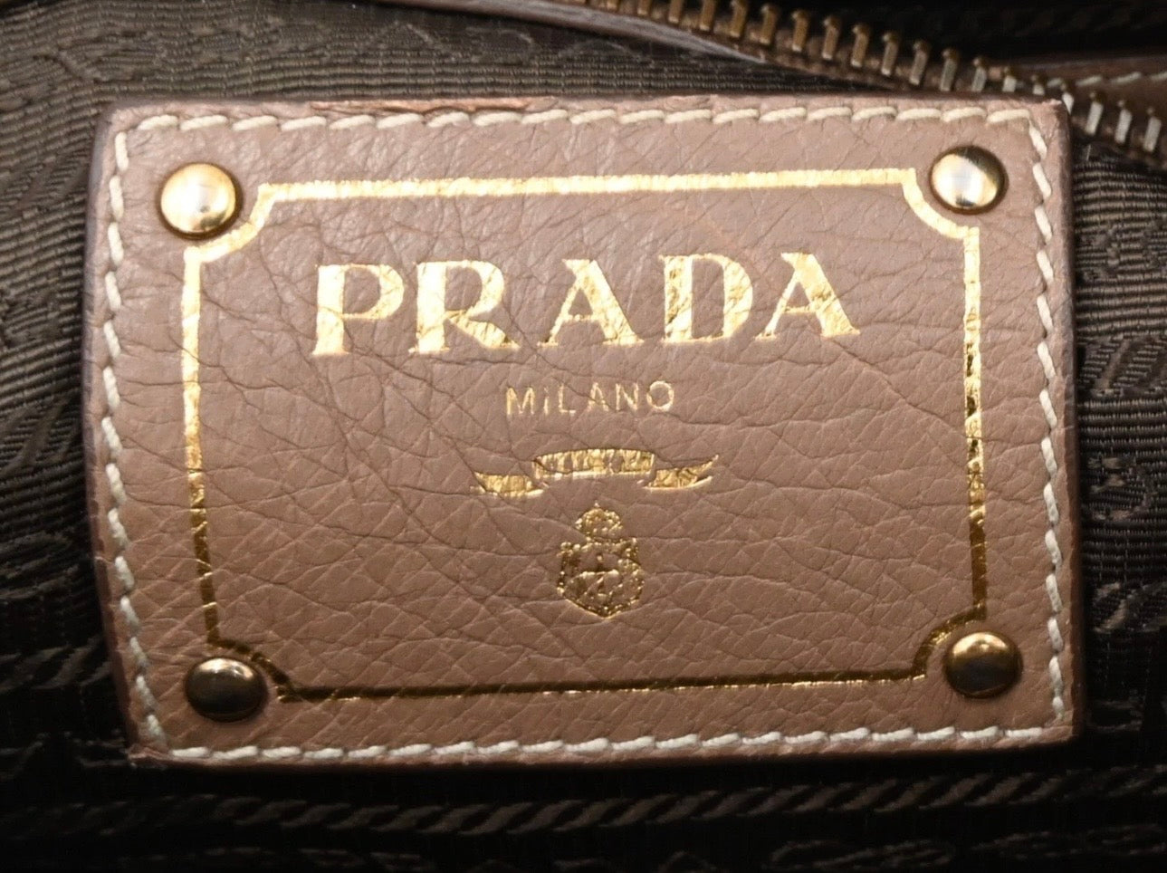 Prada Neutral Vitello Dainotop Handle Crossbody Bag – Vegaluxuries