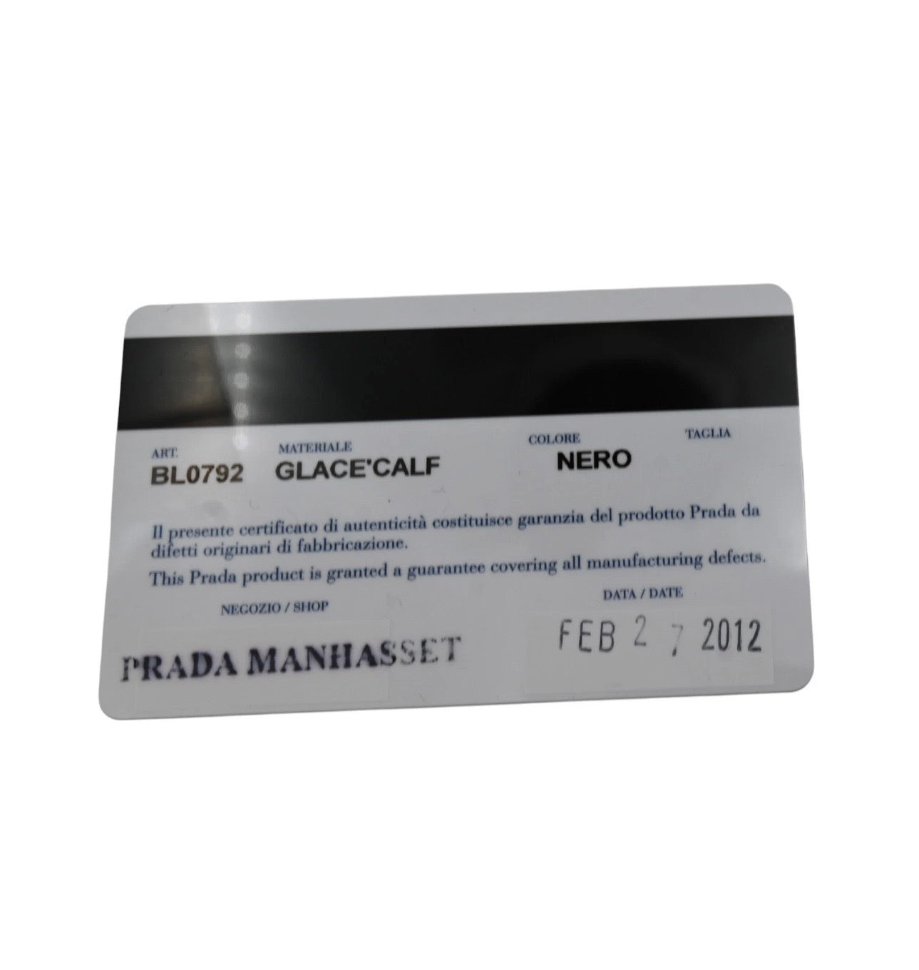 Prada Glace Calf Nero Top Handle Bag