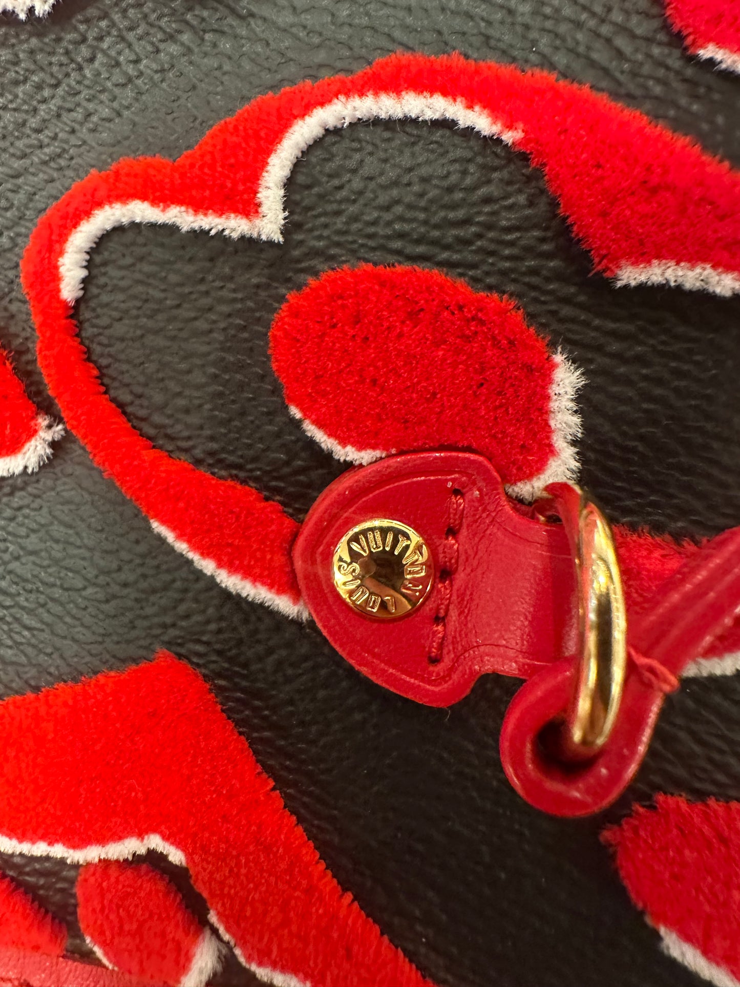 Louis Vuitton Neverfull MM LVxUF M45544 Tote Bag BlackxRed