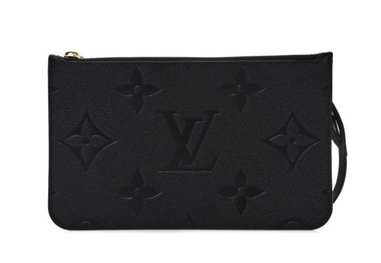 Louis Vuitton Empreinte Neverfull Pouch Black