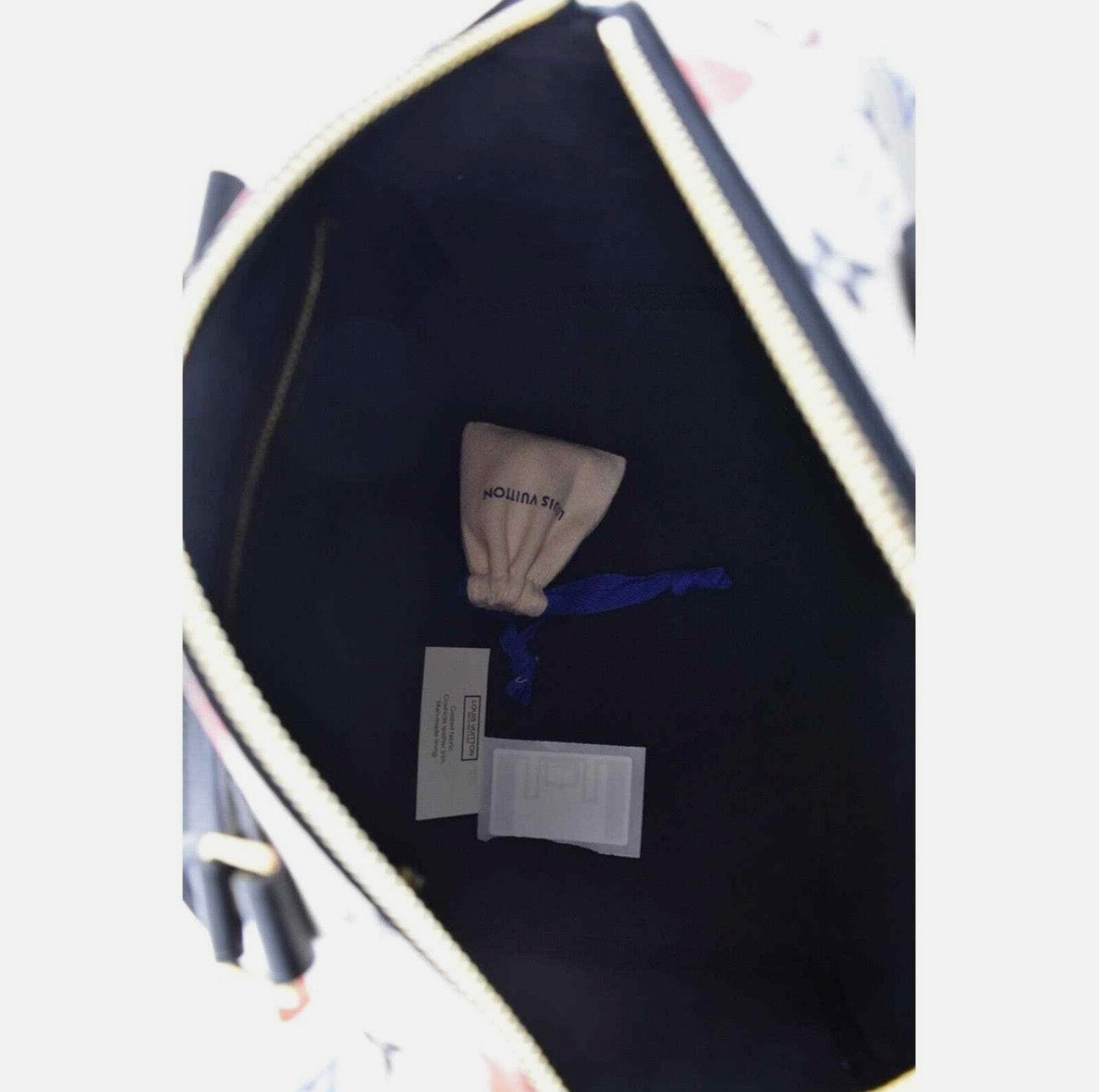 Louis Vuitton Speedy Game On 25 White Canvas Cross Body Bag