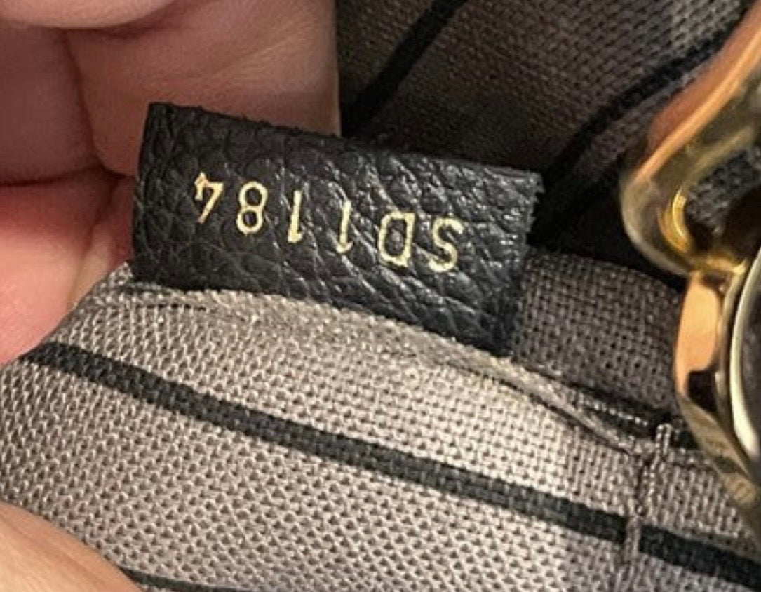 Louis Vuitton Montaigne Empreinte Mm Black Shoulder Bag