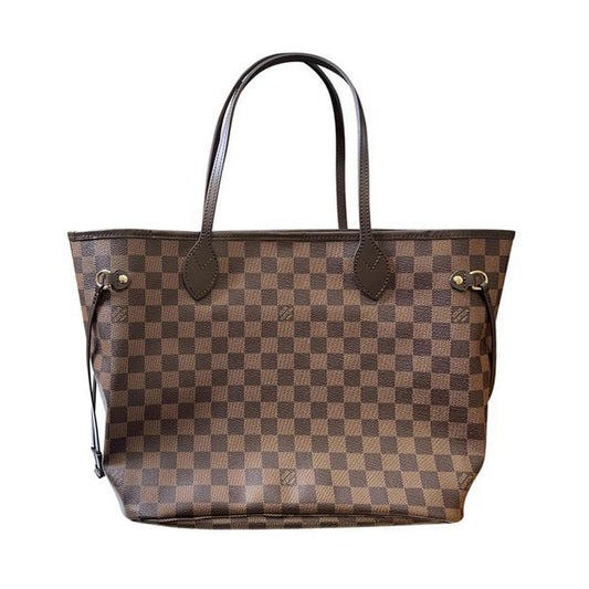 Louis Vuitton Neverfull MM Rose Ballerina Brown Canvas Shoulder Bag