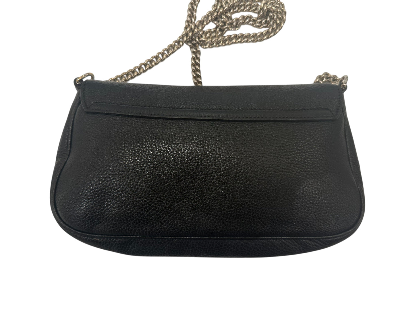 Gucci Pebbled Calfskin Medium Soho Flap Crossbody Camelia