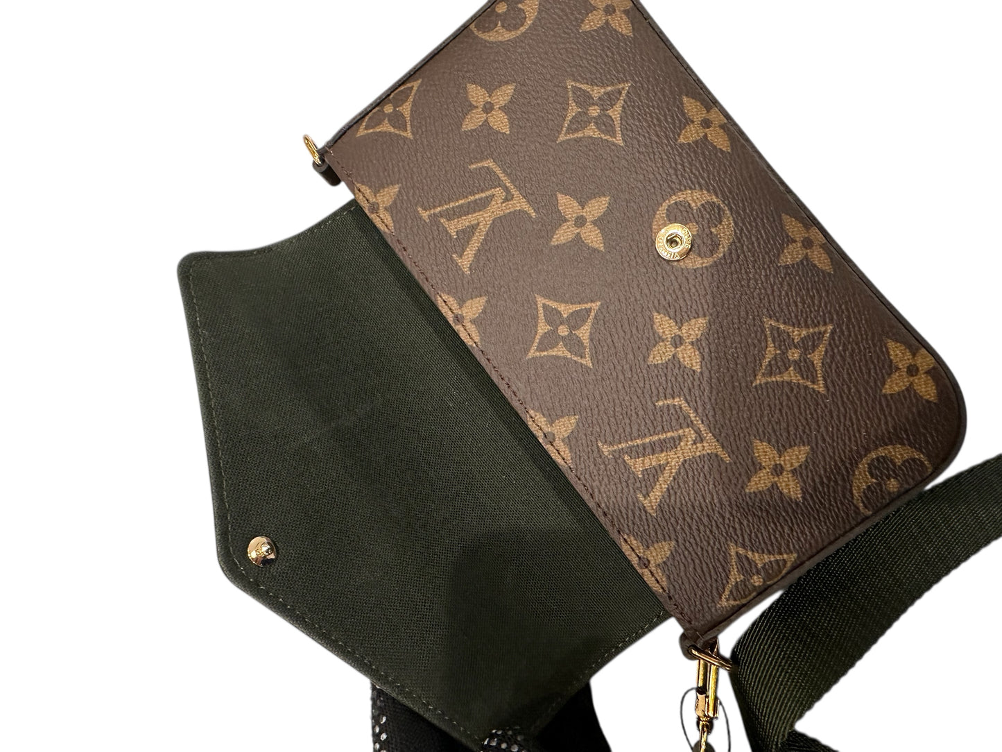 Louis  Vuitton Monogram Felicie Strap & Go Kaki
