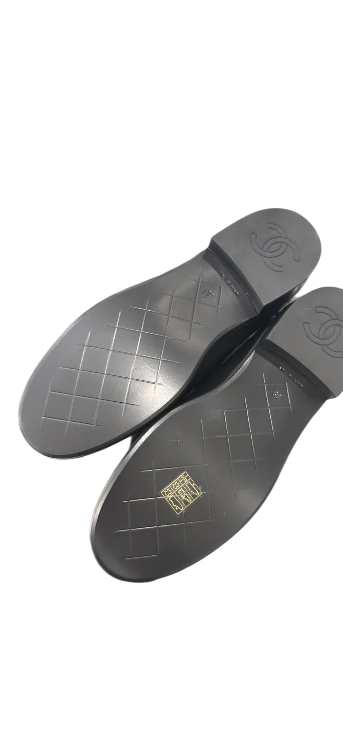 Chanel Black Moccasins Loafers Shoes (black) 38.5