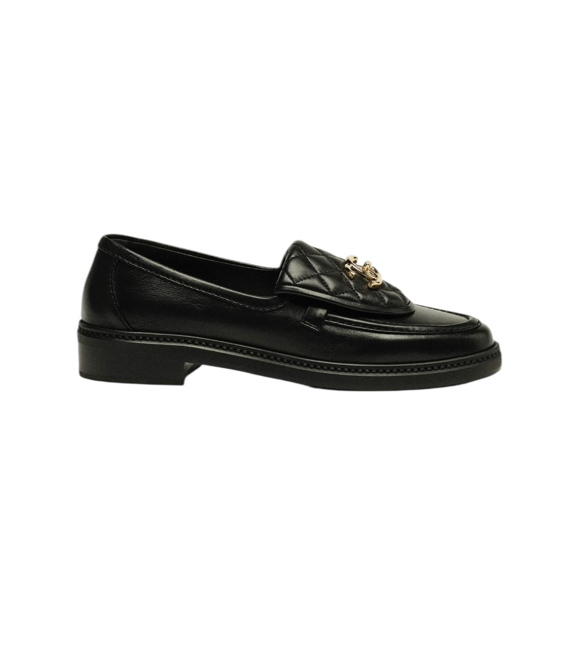 Chanel Loafers Shoes (Black) 38