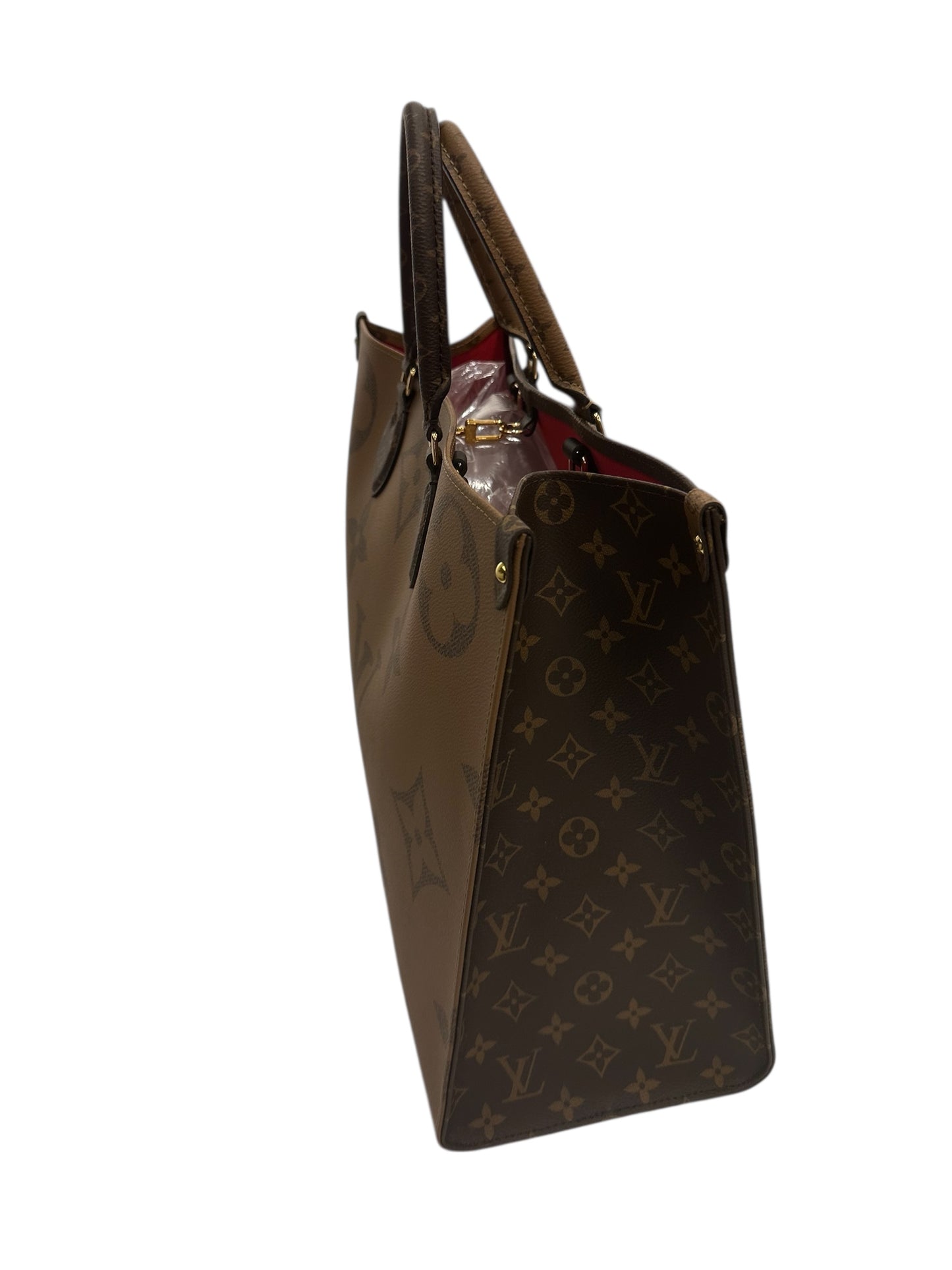 Louis Vuitton On The Go Mm Brown Canvas Tote