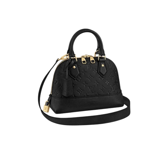 Louis Vuitton Alma BB Empreinte Black Leather Cross Body Bag