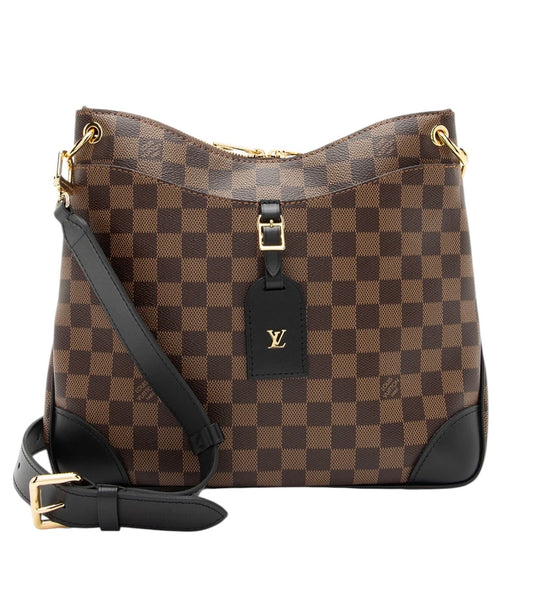 Louis Vuitton Odeon NM MM Ebene Damier Brown Canvas Cross Body Bag