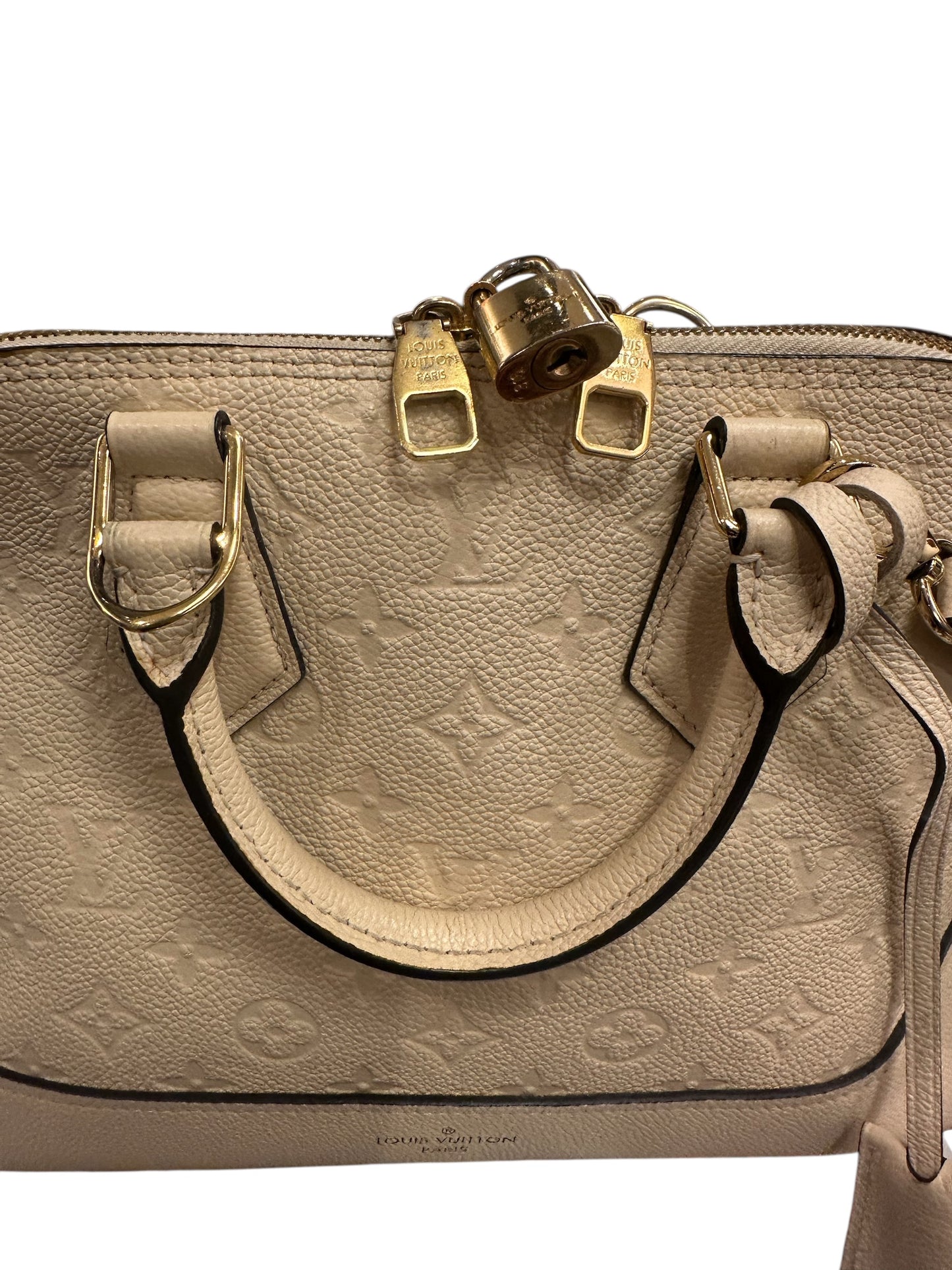 Louis Vuitton Alma Empreinte PM Cream Leather Shoulder Bag, Crossbody