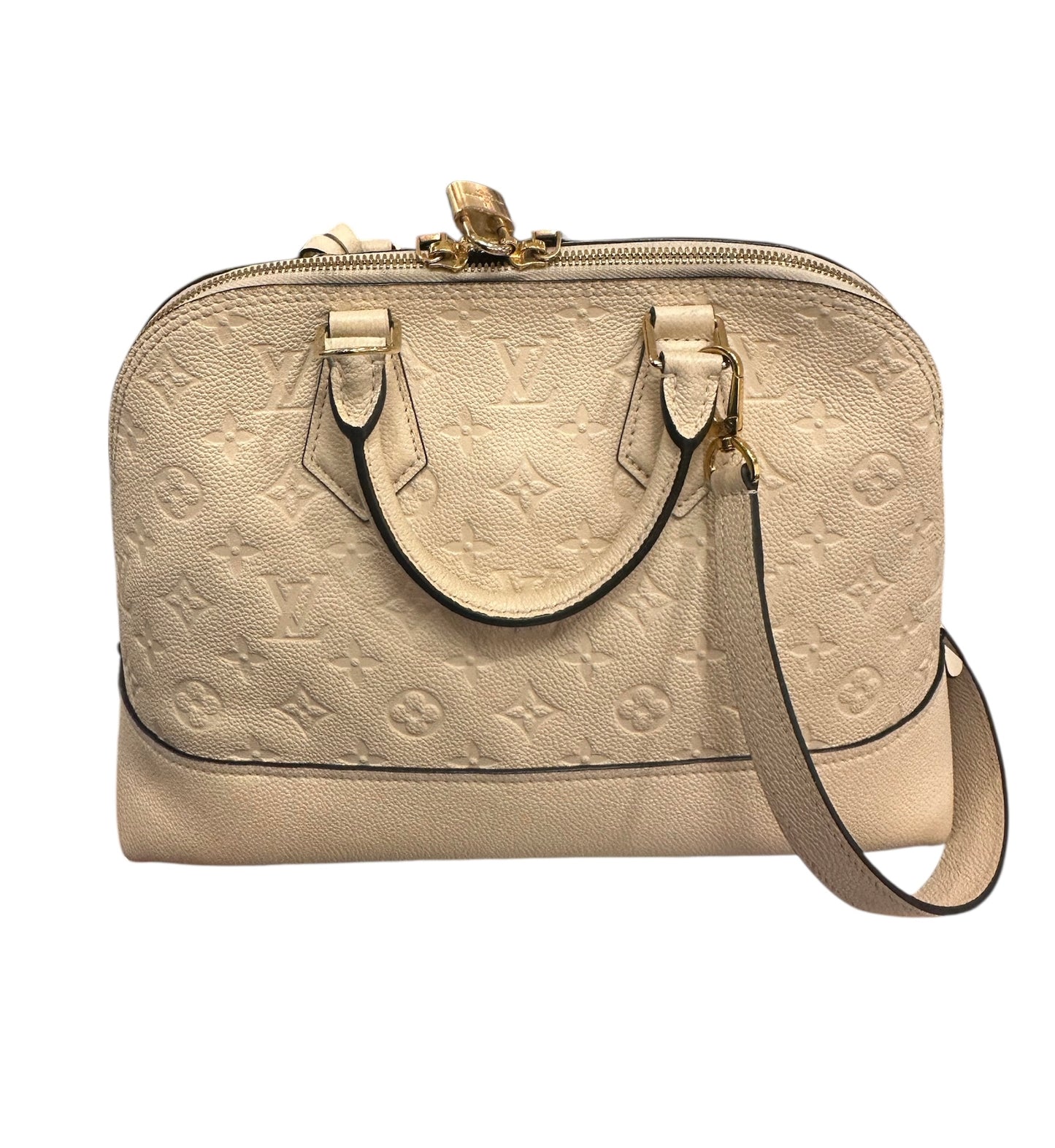 Louis Vuitton Alma Empreinte PM Cream Leather Shoulder Bag, Crossbody