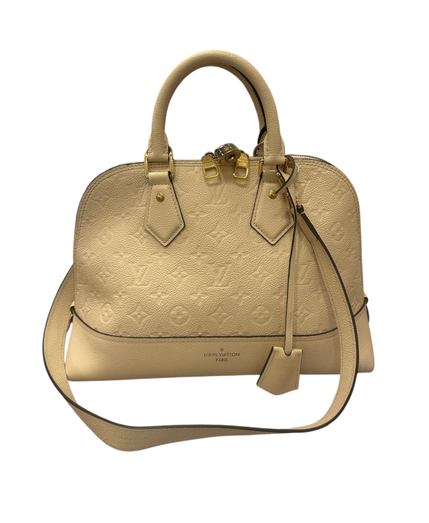 Louis Vuitton Alma Empreinte PM Cream Leather Shoulder Bag, Crossbody