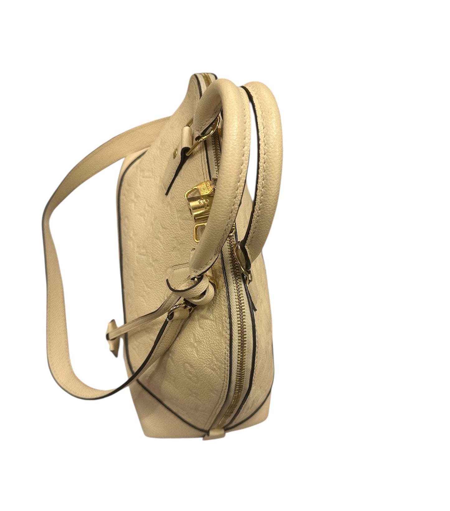 Louis Vuitton Alma Empreinte PM Cream Leather Shoulder Bag, Crossbody