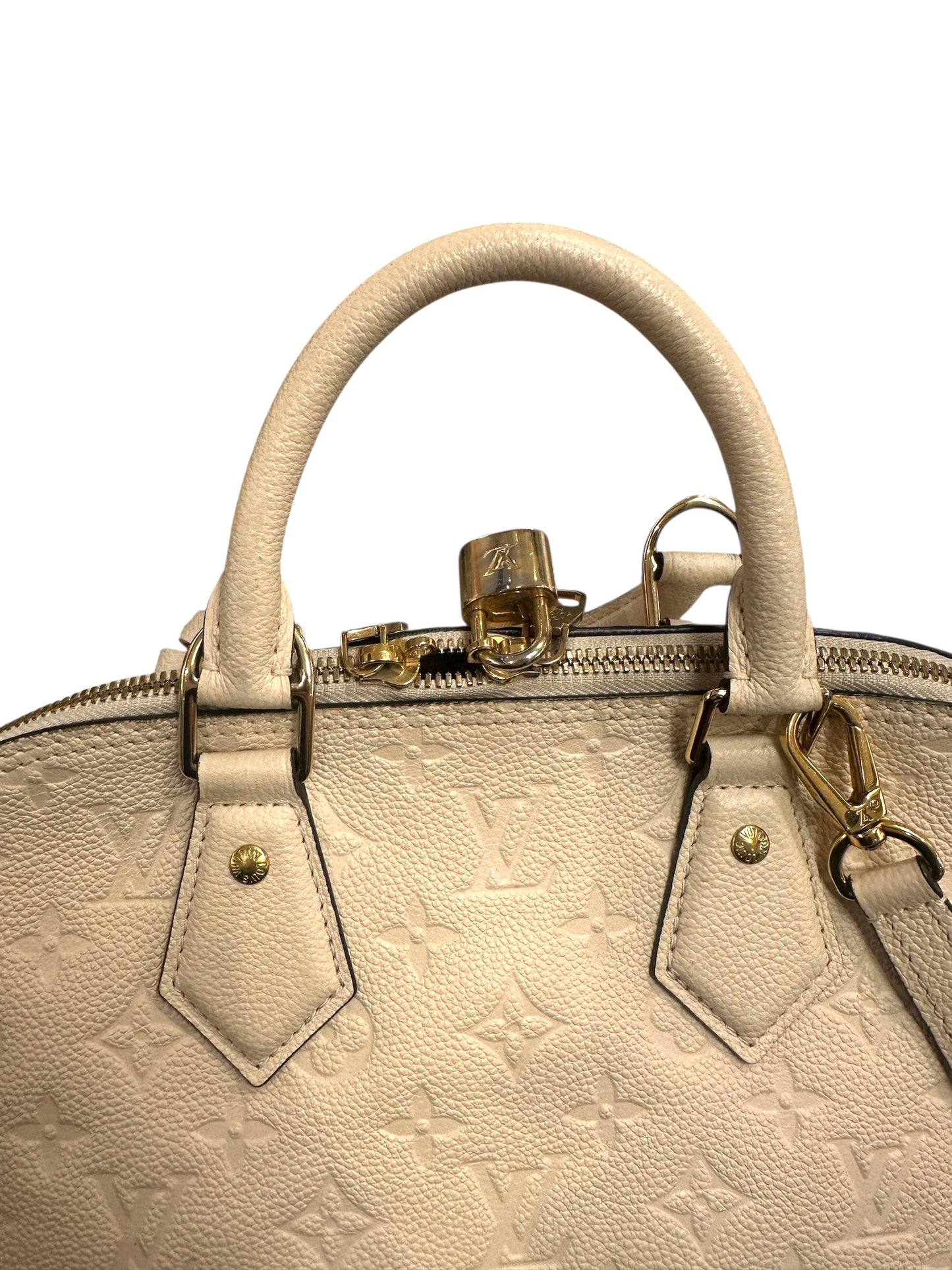 Louis Vuitton Alma Empreinte PM Cream Leather Shoulder Bag, Crossbody