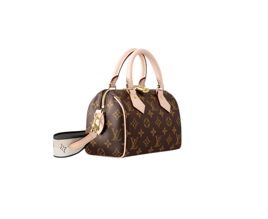 Louis Vuitton Speedy 20 St.MNG Noir Brown Canvas Cross Body Bag
