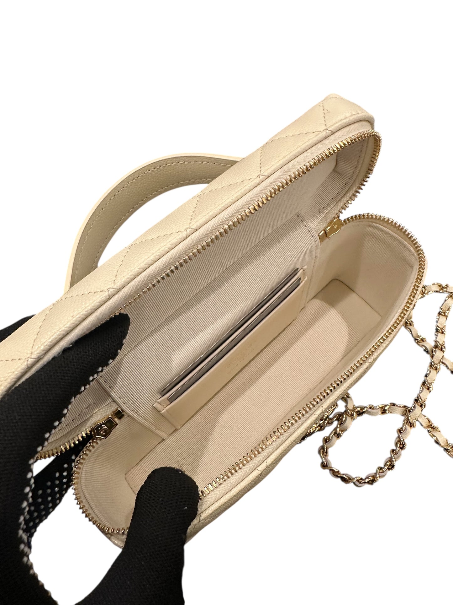 Chanel Trendy CC Vanity Light Beige Slim Vanity 25K Gold Hardware Chain Bag