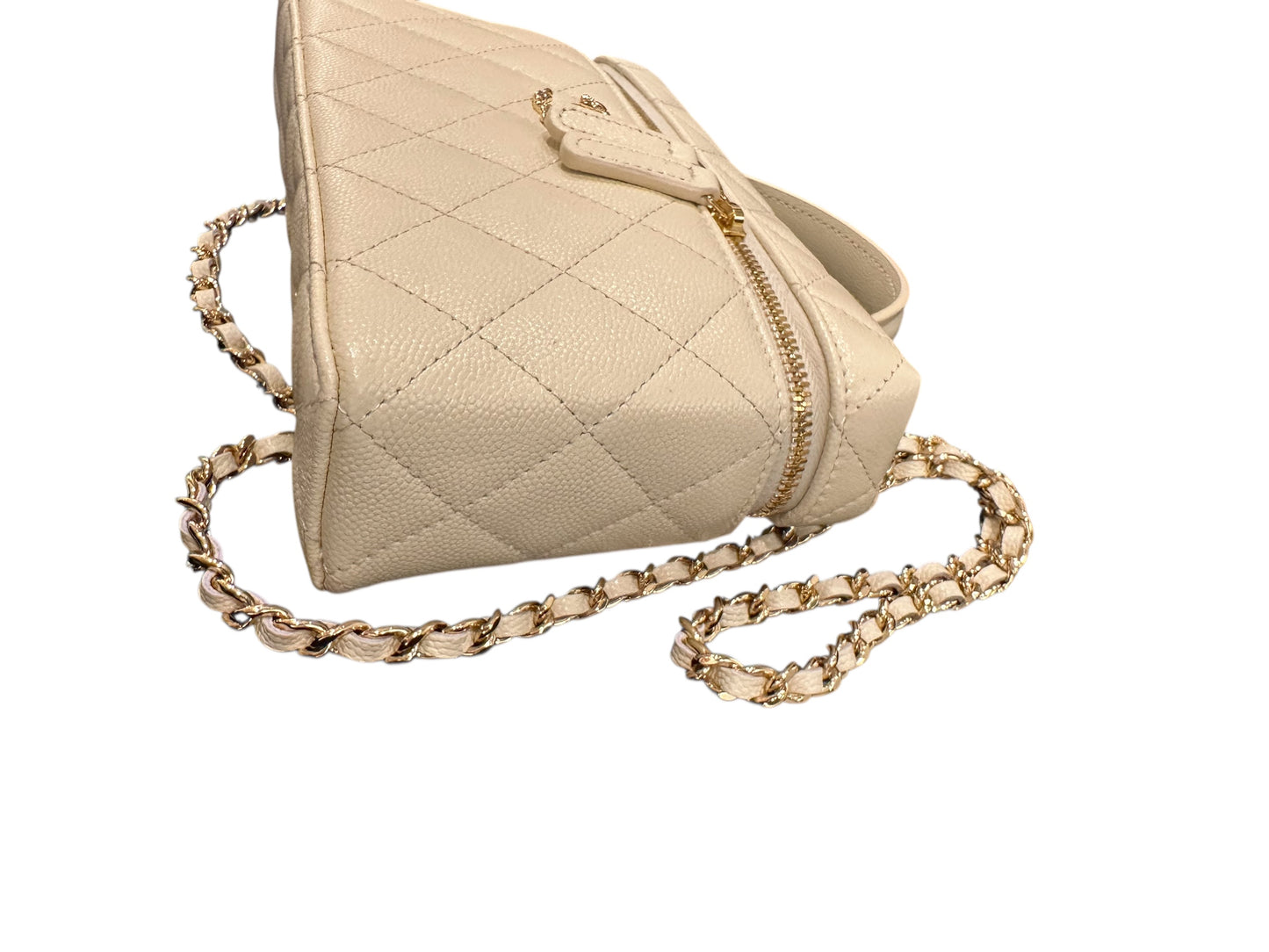 Chanel Trendy CC Vanity Light Beige Slim Vanity 25K Gold Hardware Chain Bag