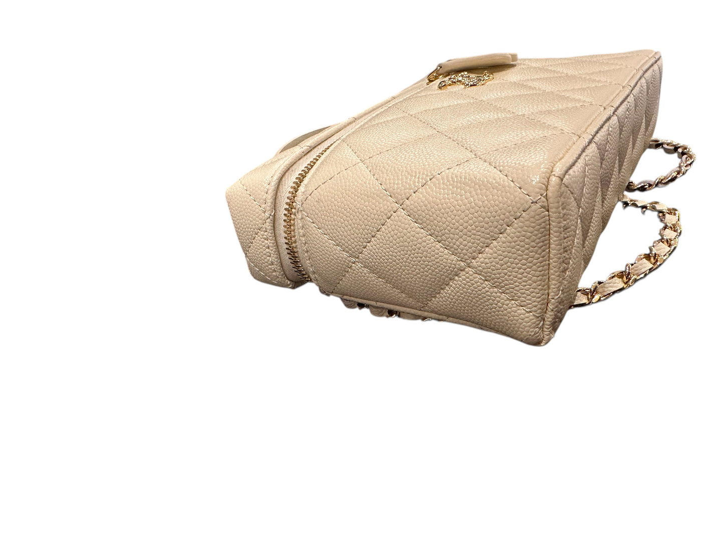 Chanel Trendy CC Vanity Light Beige Slim Vanity 25K Gold Hardware Chain Bag
