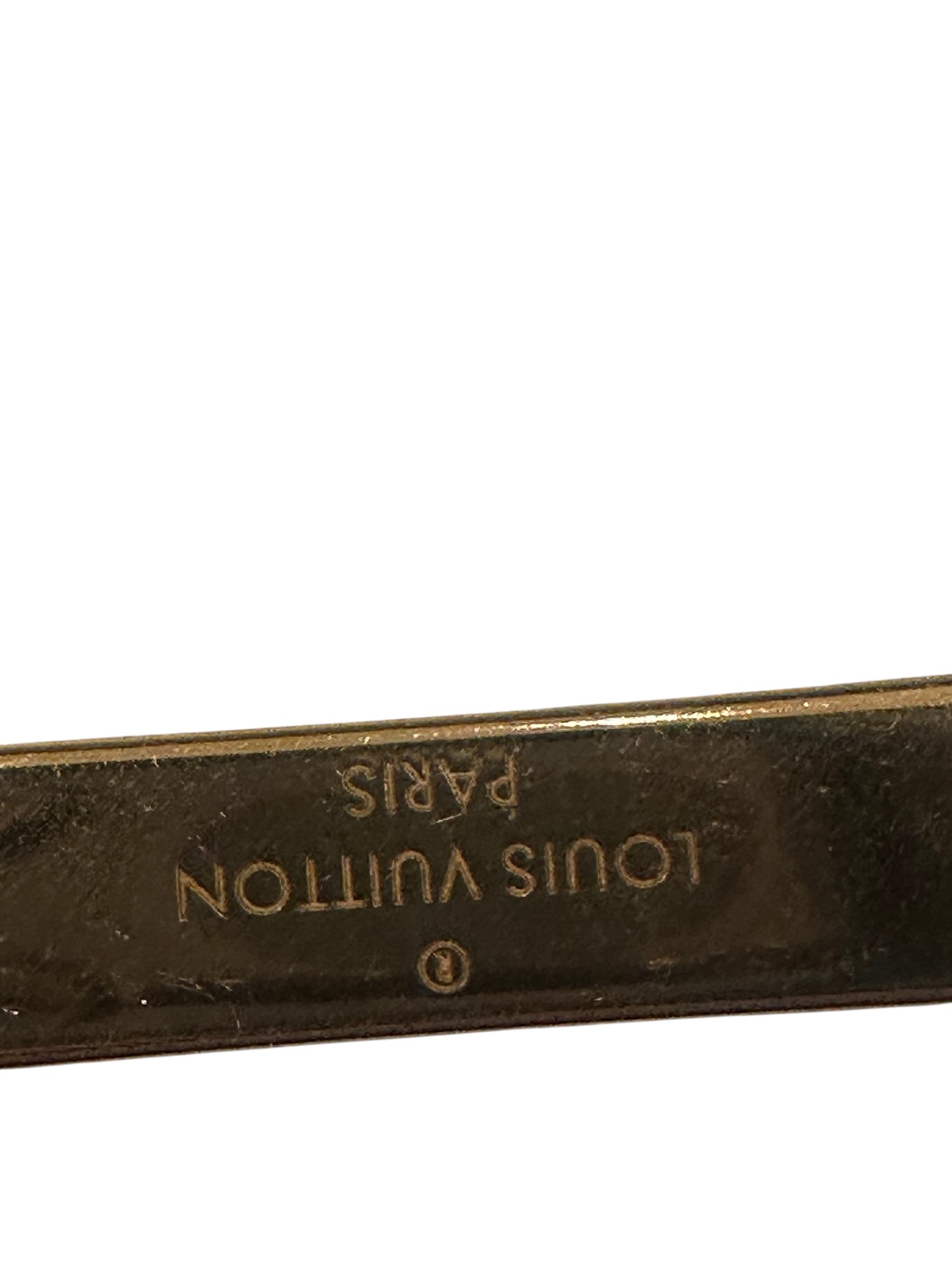 Louis Vuitton Monogram Meta Gold Cuff Bracelet