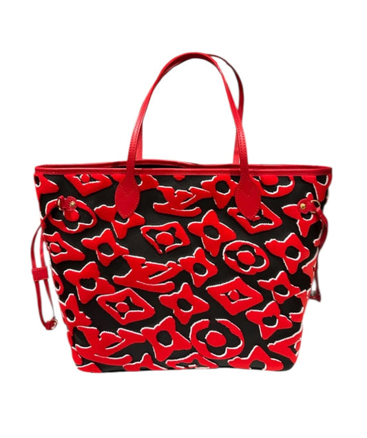 LOUIS VUITTON Neverfull MM LV×UF M45544 Tote Bag Black×Red
