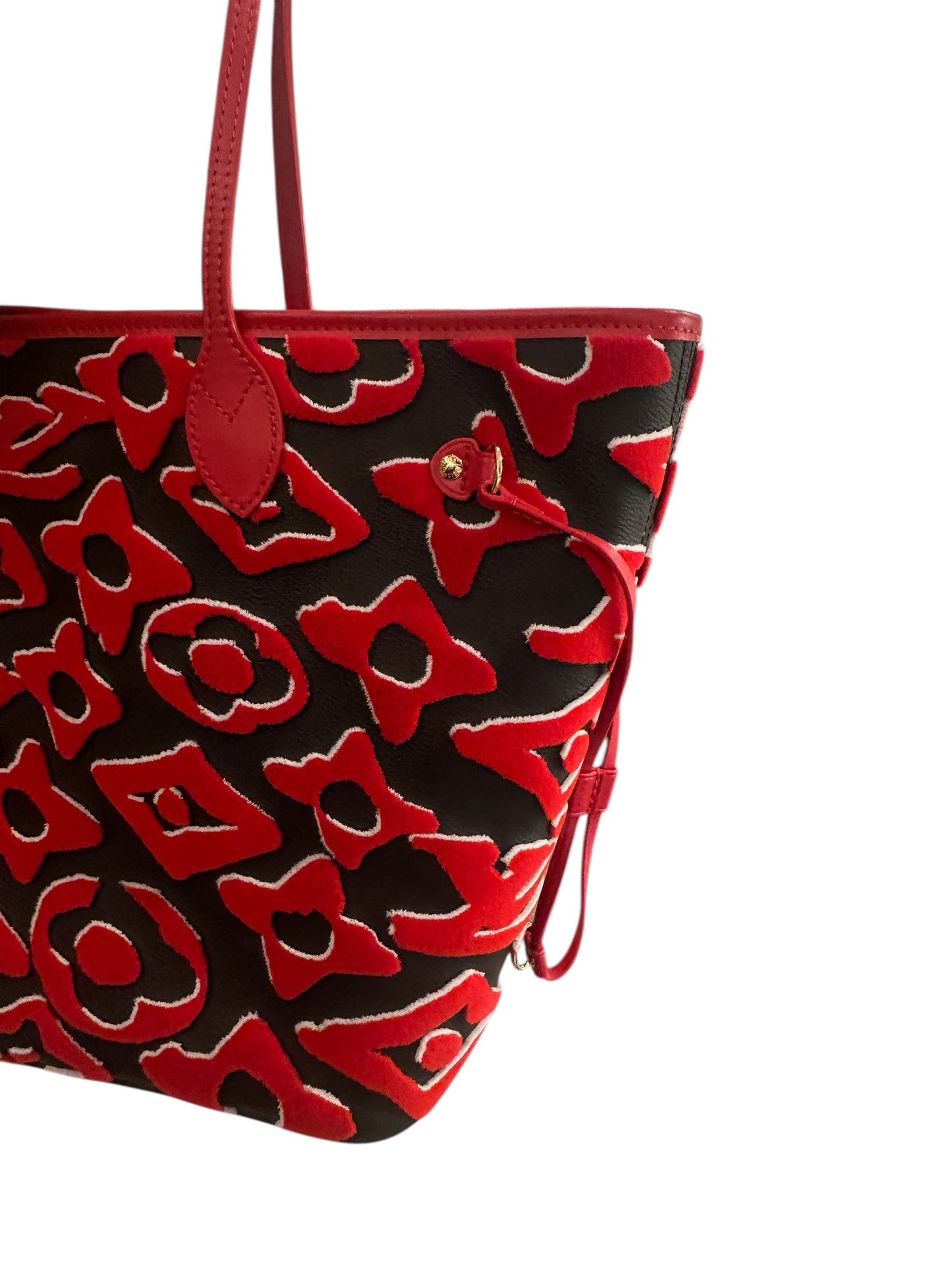 Louis Vuitton Neverfull MM LVxUF M45544 Tote Bag BlackxRed