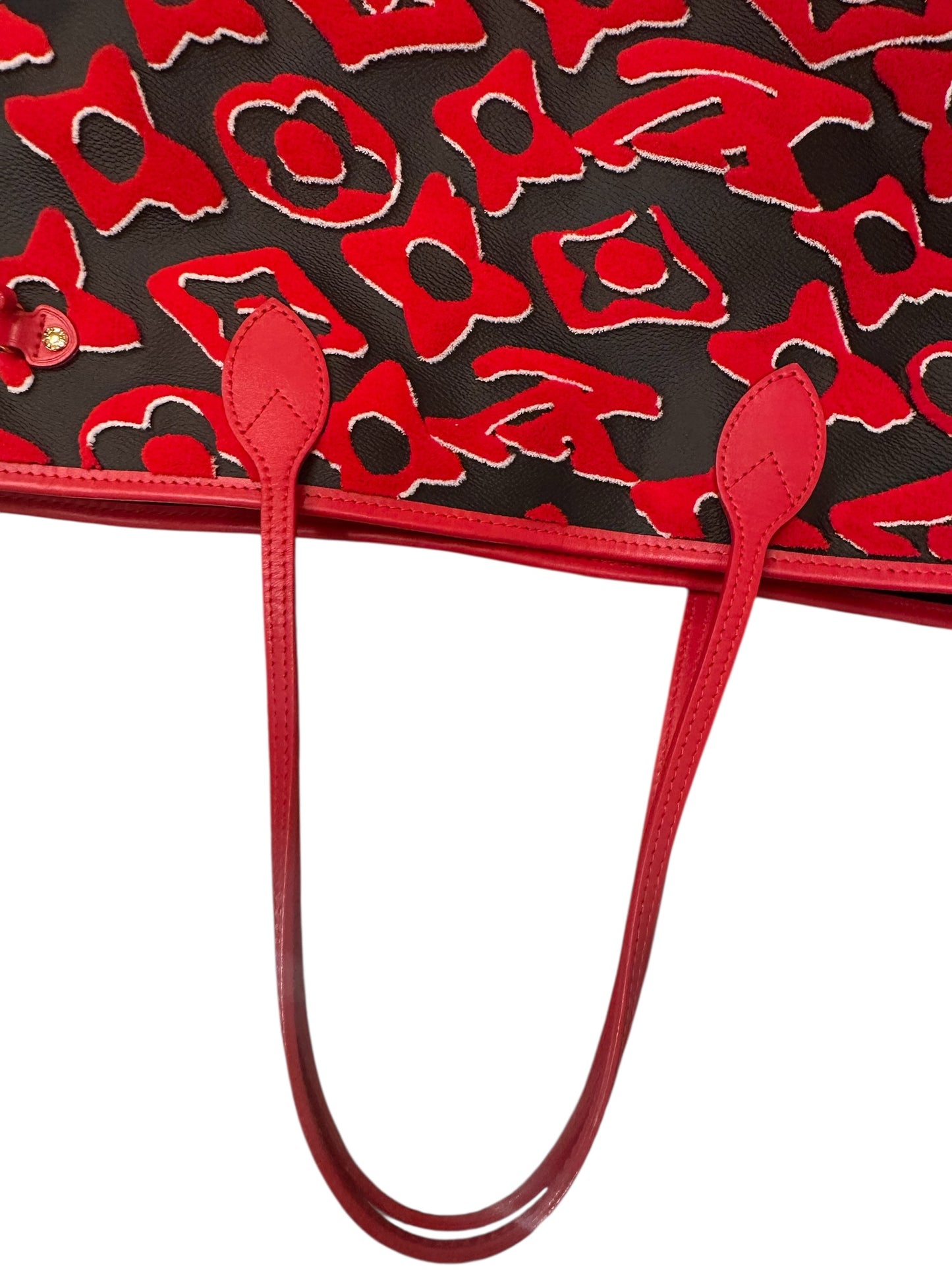 Louis Vuitton Neverfull MM LVxUF M45544 Tote Bag BlackxRed