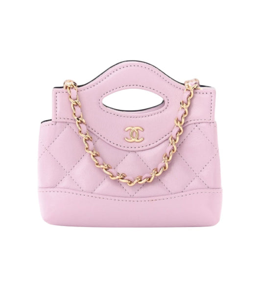 Chanel Mini 31 2025 Pink Shopping Bag Clutch Crossbody