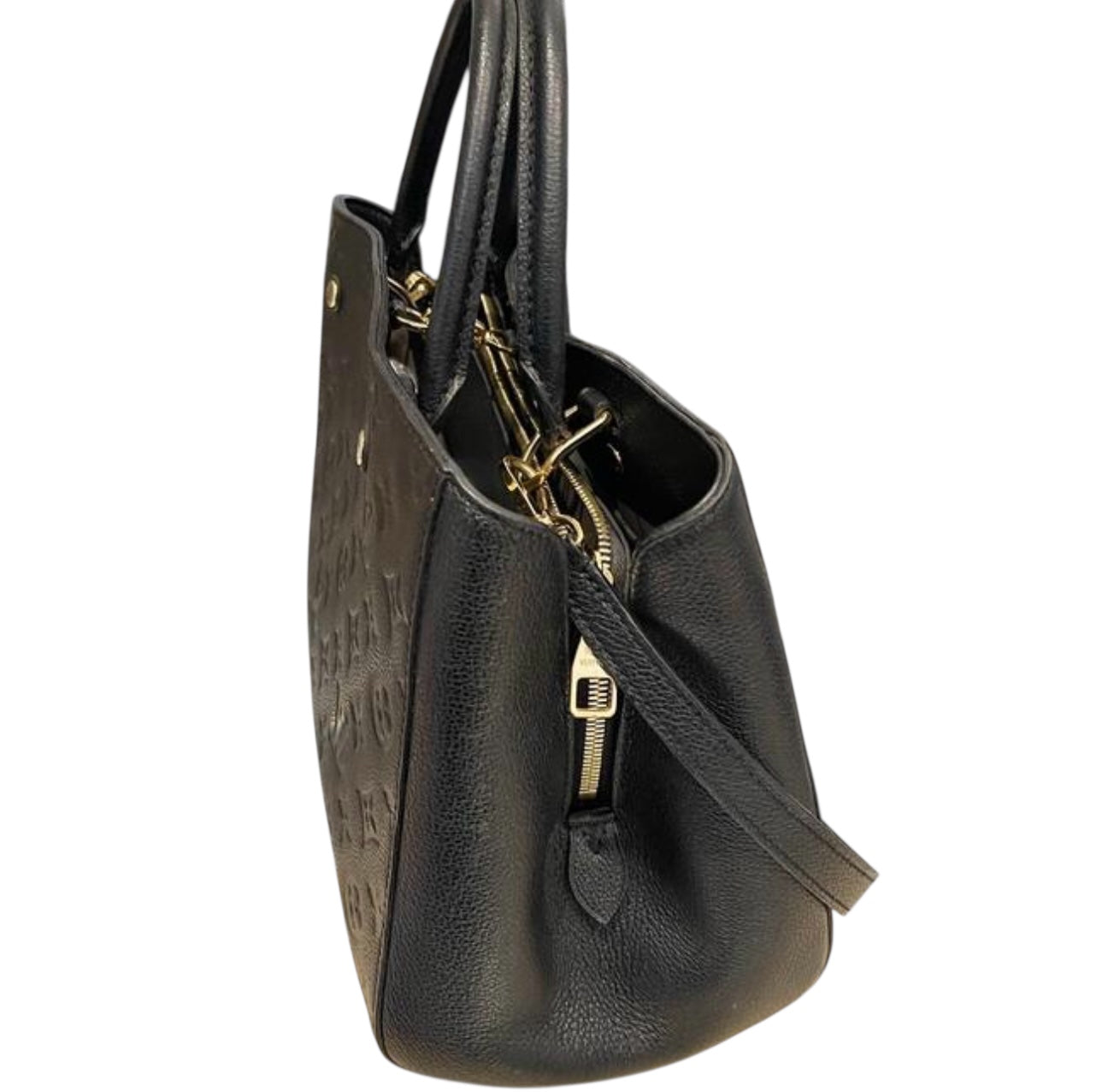 Louis Vuitton Montaigne Empreinte Mm Black Shoulder Bag