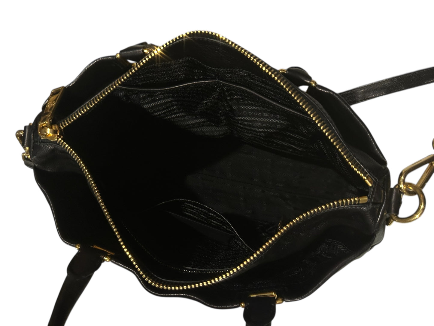 Prada Glace Calf Nero Top Handle Bag