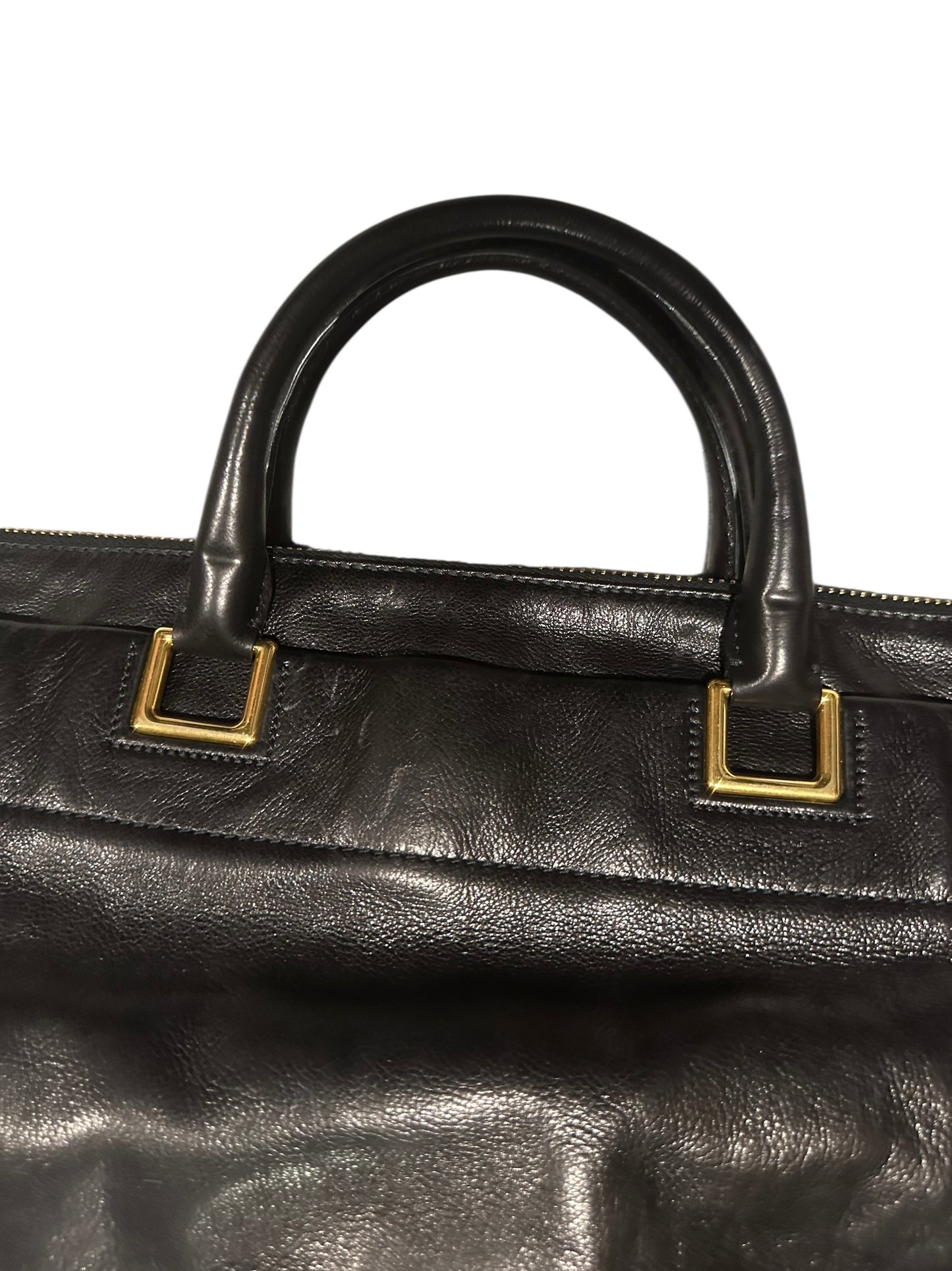 Prada Glace Calf Nero Top Handle Bag