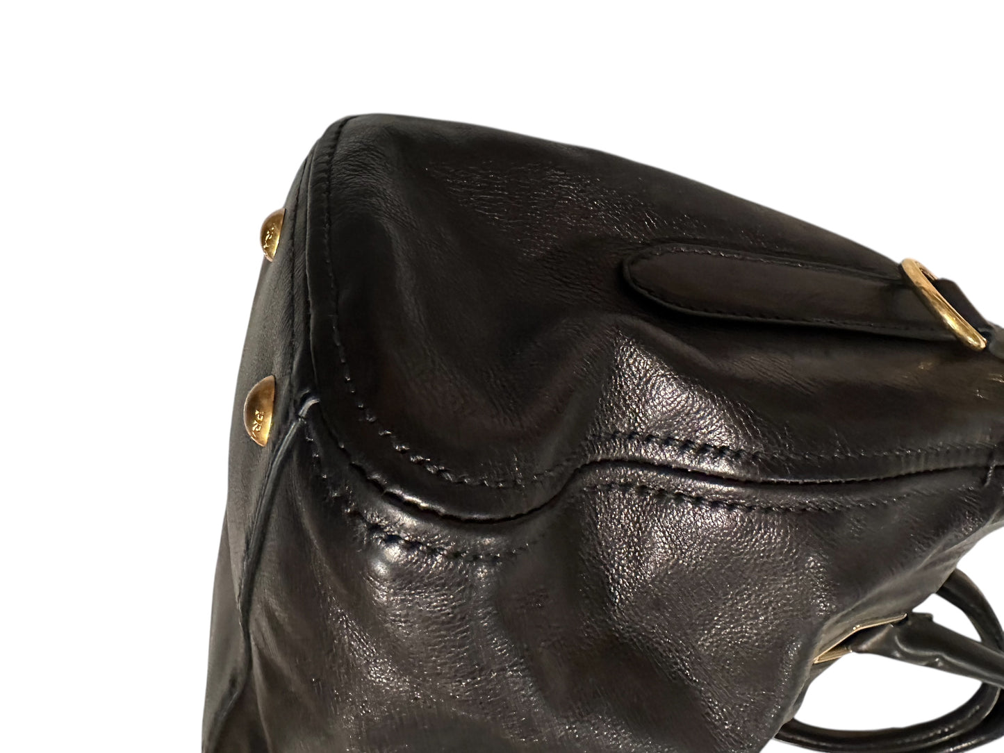 Prada Glace Calf Nero Top Handle Bag