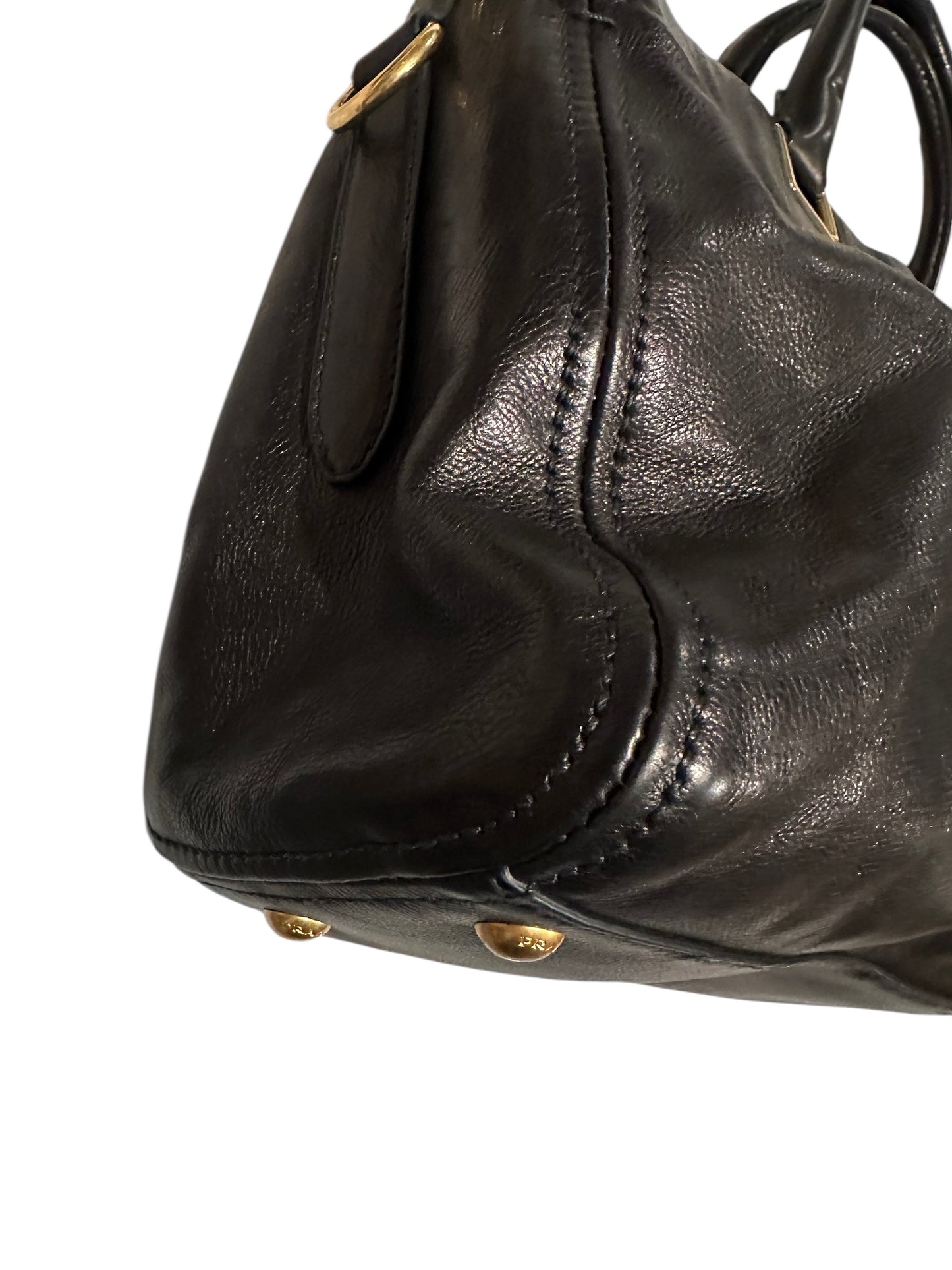 Prada Glace Calf Nero Top Handle Bag